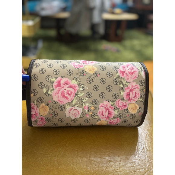 Adrienne Vittadini Floral Print Cosmetic Bag Beige - Picture 6 of 6